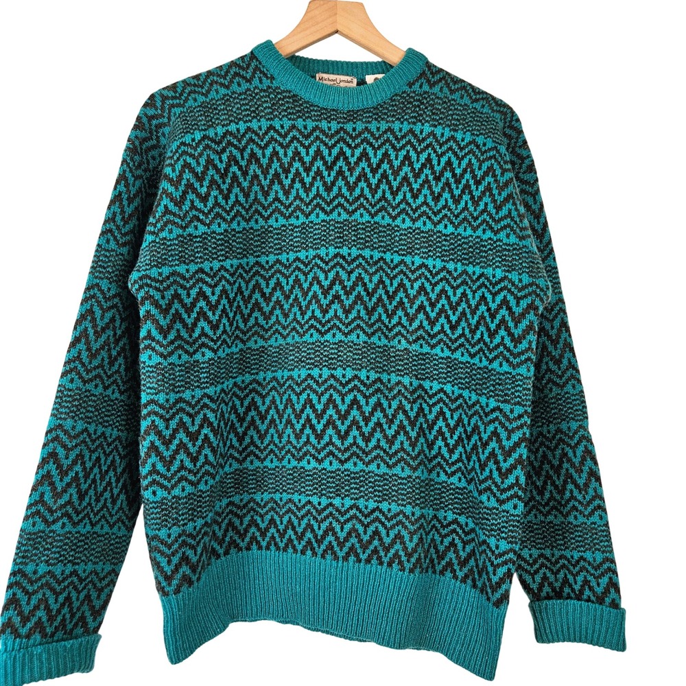 Michael Jordan by Lowell Dreyfus wool tight knit unisex vintage sweater, size L